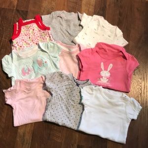 Girls 6-9 month onesies.